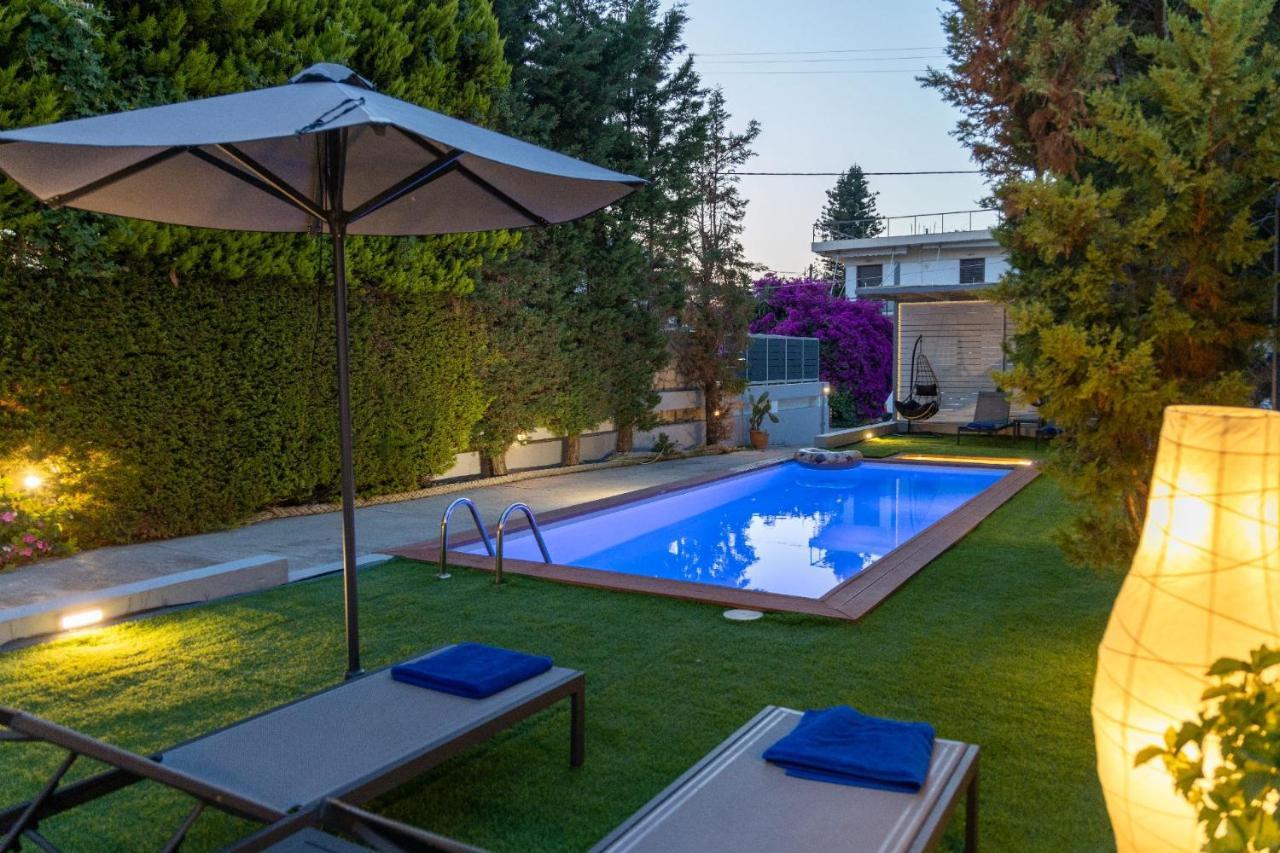 Luxury Villa Hestia Grey With Private Pool Rethymno  Exterior photo
